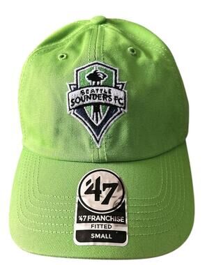 NWT Seattle Sounders FC Lime Green Fitted Small Cap